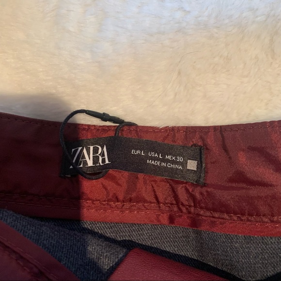 NWT 💫 Red vegan leather skirt ZARA - Picture 9 of 9
